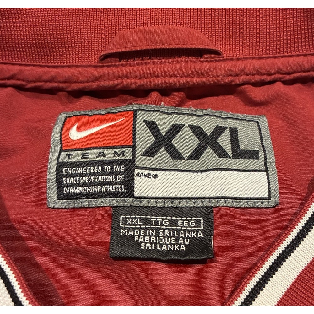 Nike Team Indiana Hoosiers Pullover Windbreaker Jacket Red XXL Center Swoosh - Picture 8 of 9